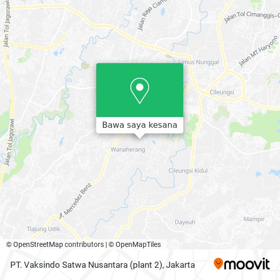 Peta PT. Vaksindo Satwa Nusantara (plant 2)