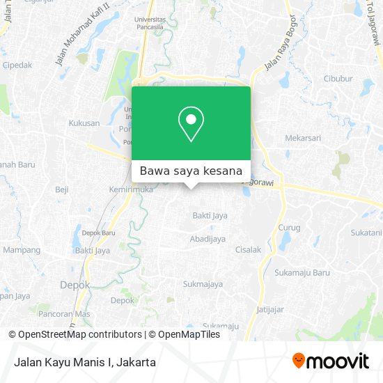 Peta Jalan Kayu Manis I