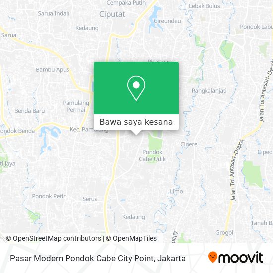 Peta Pasar Modern Pondok Cabe City Point