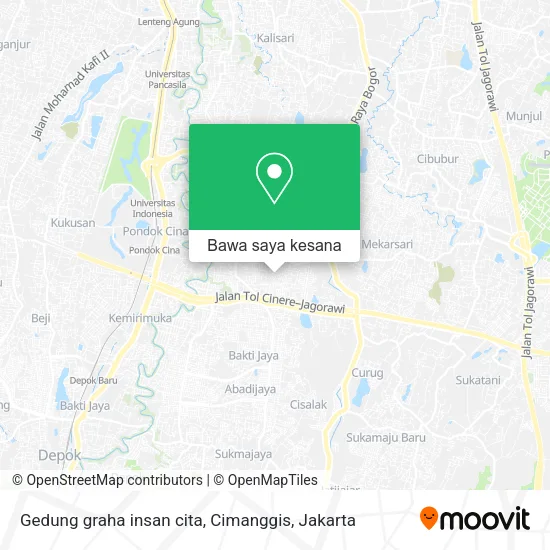 Peta Gedung graha insan cita, Cimanggis