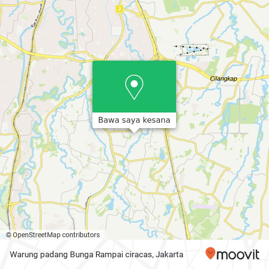 Peta Warung padang Bunga Rampai ciracas