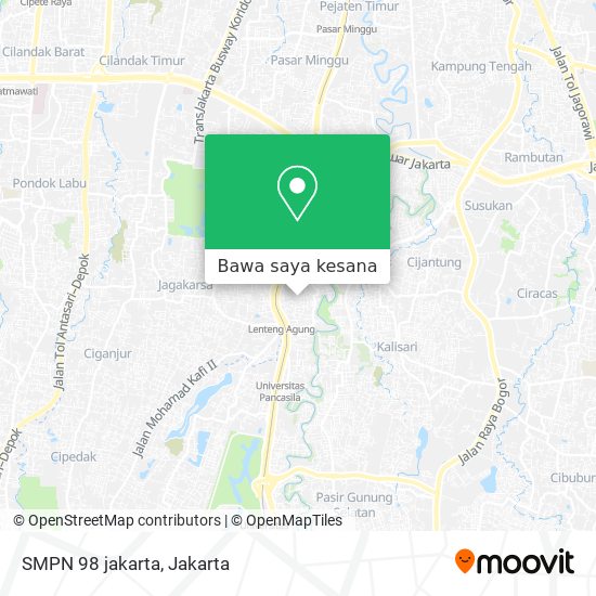 Peta SMPN 98 jakarta