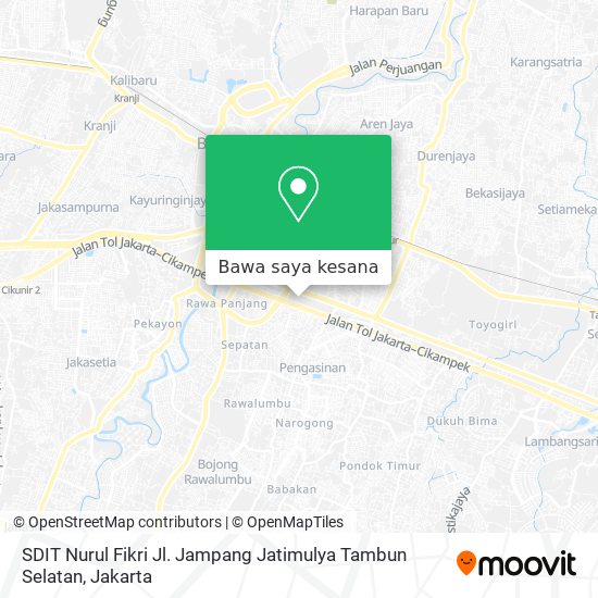 Peta SDIT Nurul Fikri Jl. Jampang Jatimulya Tambun Selatan