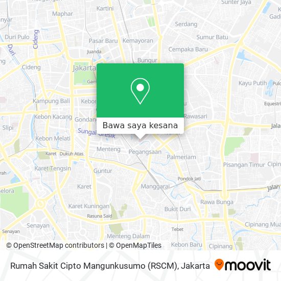 Peta Rumah Sakit Cipto Mangunkusumo (RSCM)