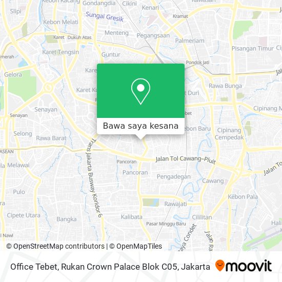 Peta Office Tebet, Rukan Crown Palace Blok C05