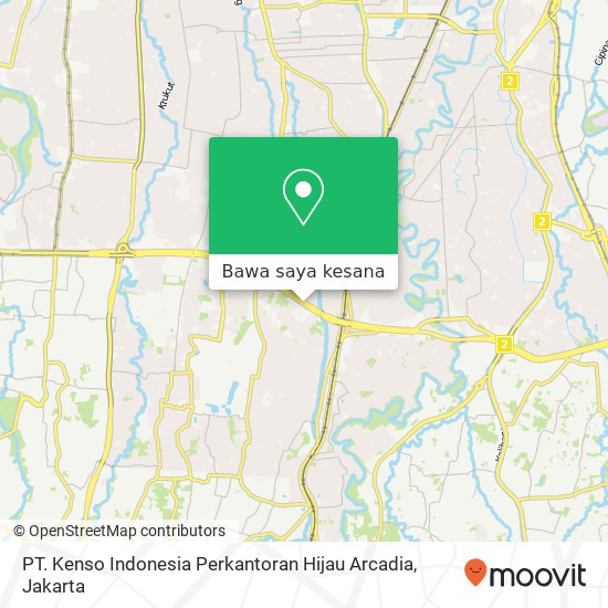 Peta PT. Kenso Indonesia Perkantoran Hijau Arcadia