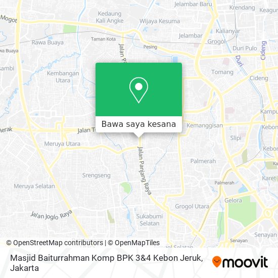 Peta Masjid Baiturrahman Komp BPK 3&4 Kebon Jeruk