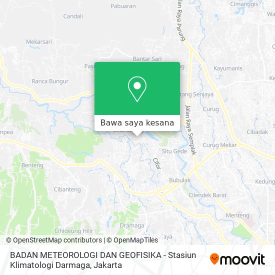 Peta BADAN METEOROLOGI DAN GEOFISIKA - Stasiun Klimatologi Darmaga