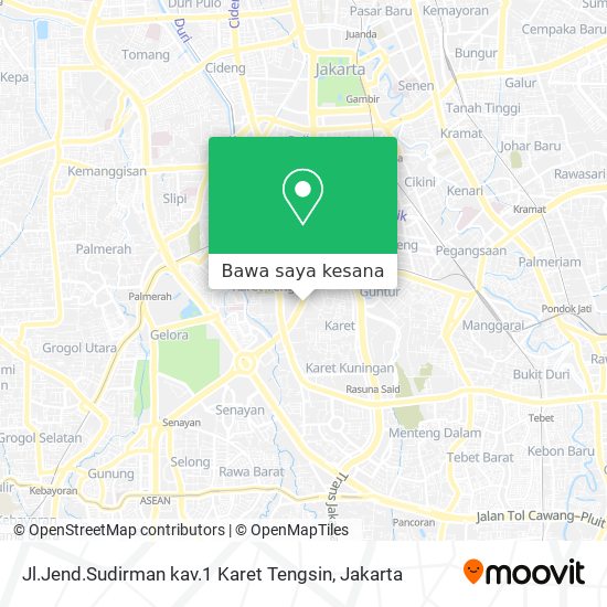 Peta Jl.Jend.Sudirman kav.1 Karet Tengsin
