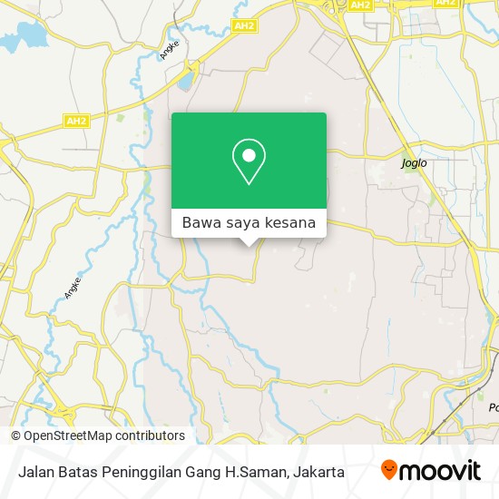 Peta Jalan Batas Peninggilan Gang H.Saman