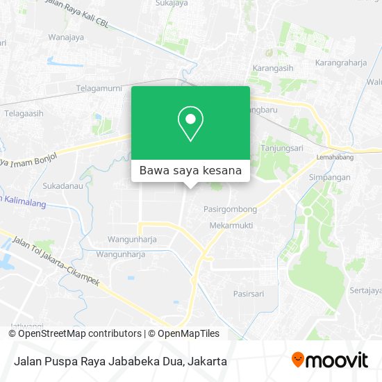 Peta Jalan Puspa Raya Jababeka Dua