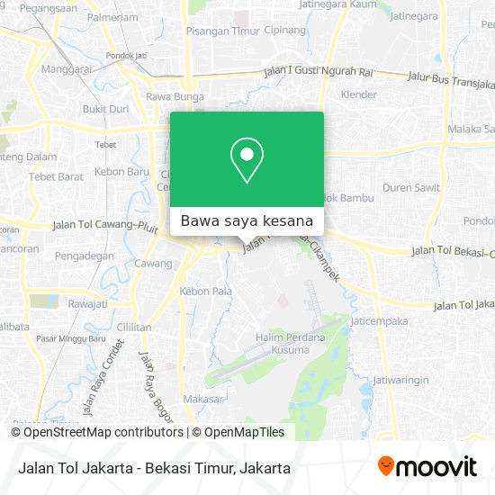 Peta Jalan Tol Jakarta - Bekasi Timur