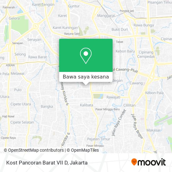 Peta Kost Pancoran Barat VII D