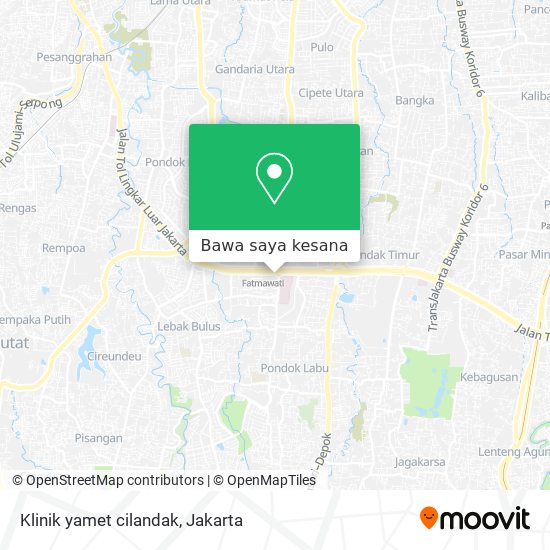Peta Klinik yamet cilandak
