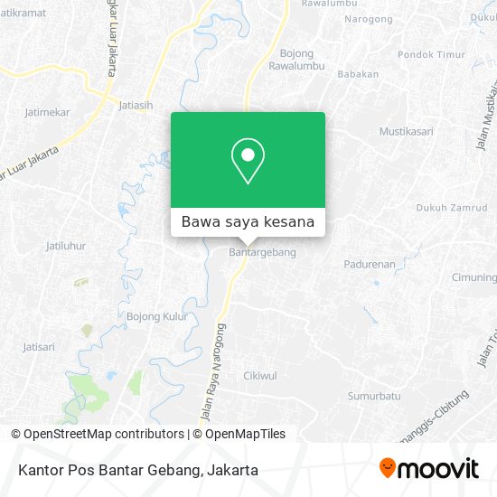 Peta Kantor Pos Bantar Gebang