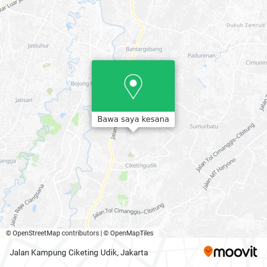 Peta Jalan Kampung Ciketing Udik