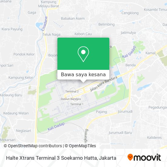 Peta Halte Xtrans Terminal 3 Soekarno Hatta