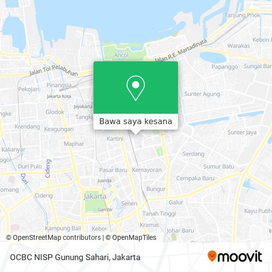 Peta OCBC NISP Gunung Sahari