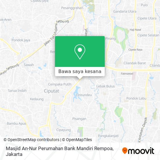 Peta Masjid An-Nur Perumahan Bank Mandiri Rempoa