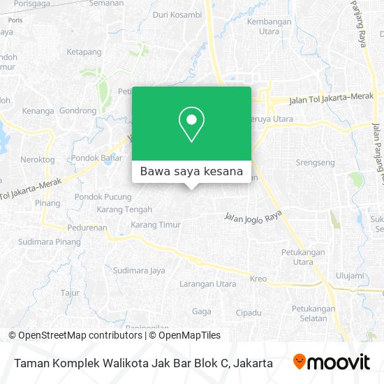 Peta Taman Komplek Walikota Jak Bar Blok C