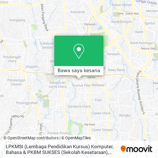 Peta LPKMSI (Lembaga Pendidikan Kursus) Komputer, Bahasa & PKBM SUKSES (Sekolah Kesetaraan)