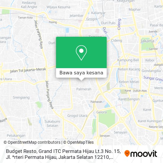 Peta Budget Resto, Grand ITC Permata Hijau Lt.3 No. 15, Jl. *rteri Permata Hijau, Jakarta Selatan 12210