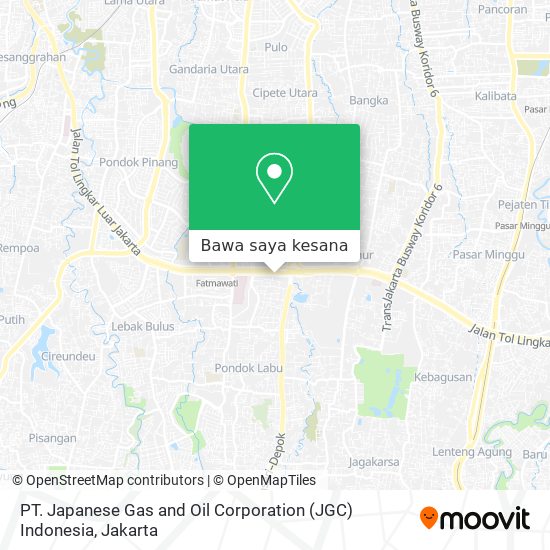 Peta PT. Japanese Gas and Oil Corporation (JGC) Indonesia