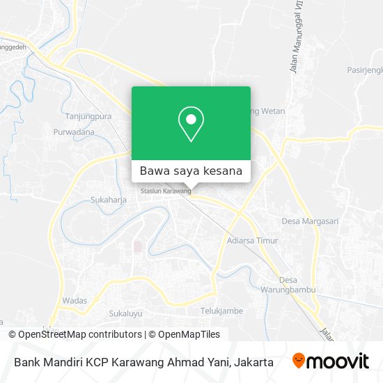 Peta Bank Mandiri KCP Karawang Ahmad Yani