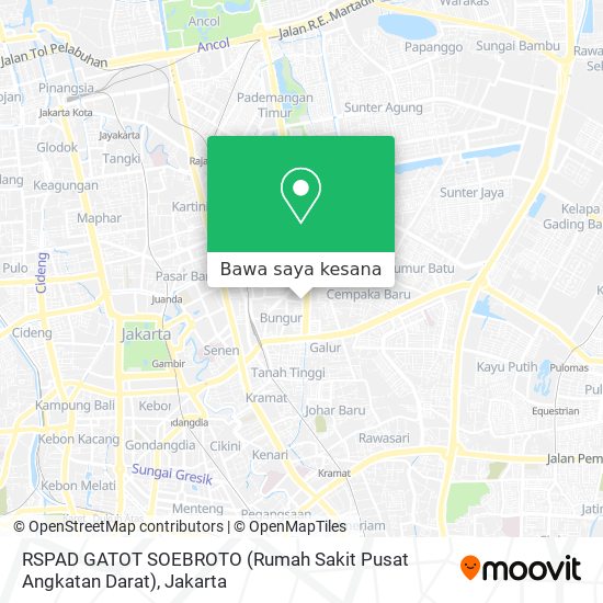 Peta RSPAD GATOT SOEBROTO (Rumah Sakit Pusat Angkatan Darat)