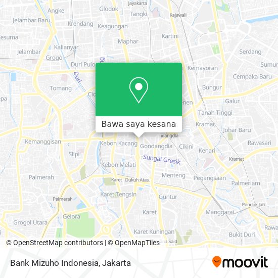 Peta Bank Mizuho Indonesia