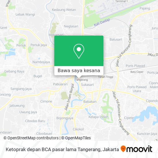 Peta Ketoprak depan BCA pasar lama Tangerang