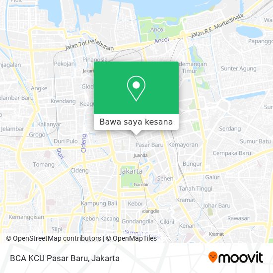Peta BCA KCU Pasar Baru
