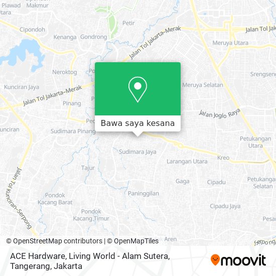 Peta ACE Hardware, Living World - Alam Sutera, Tangerang