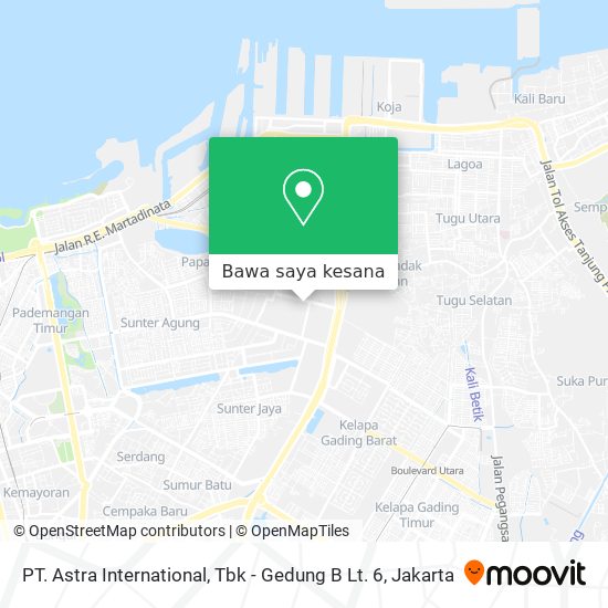 Peta PT. Astra International, Tbk - Gedung B Lt. 6