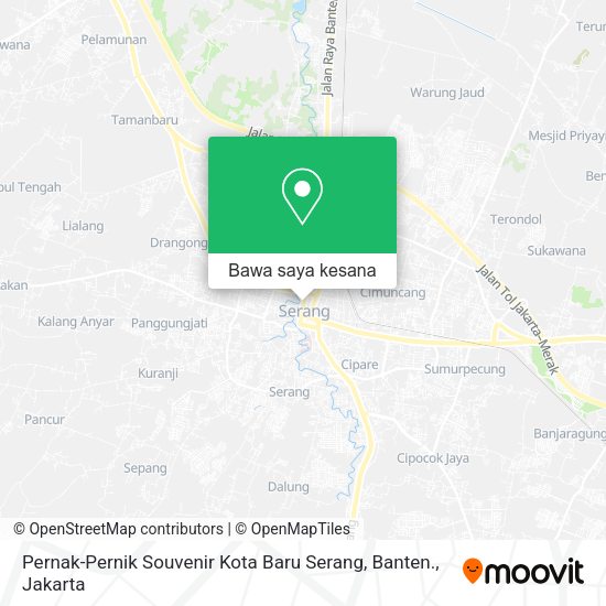 Peta Pernak-Pernik Souvenir Kota Baru Serang, Banten.