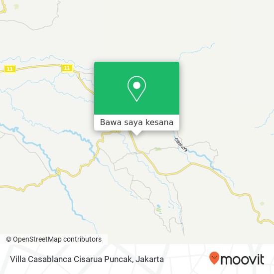 Peta Villa Casablanca Cisarua Puncak