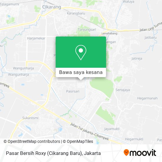 Peta Pasar Bersih Roxy (Cikarang Baru)