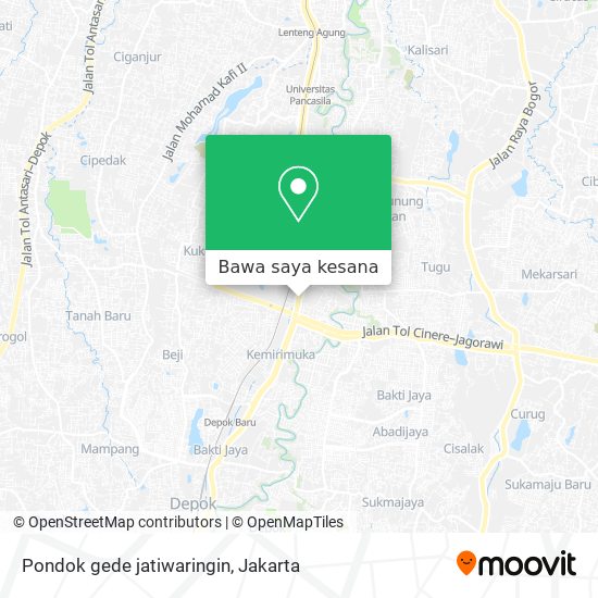 Peta Pondok gede jatiwaringin
