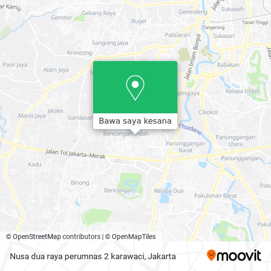 Peta Nusa dua raya perumnas 2 karawaci