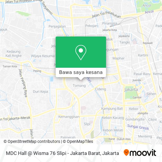 Peta MDC Hall @ Wisma 76 Slipi - Jakarta Barat