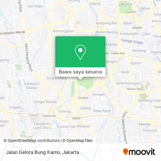 Peta Jalan Gelora Bung Karno