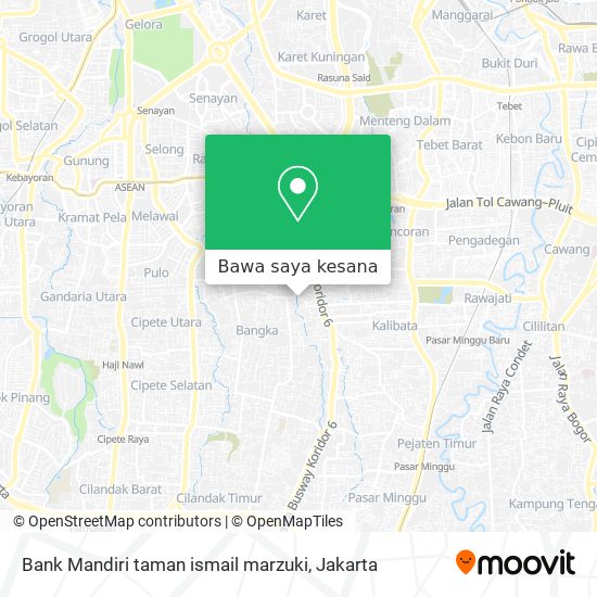 Peta Bank Mandiri taman ismail marzuki