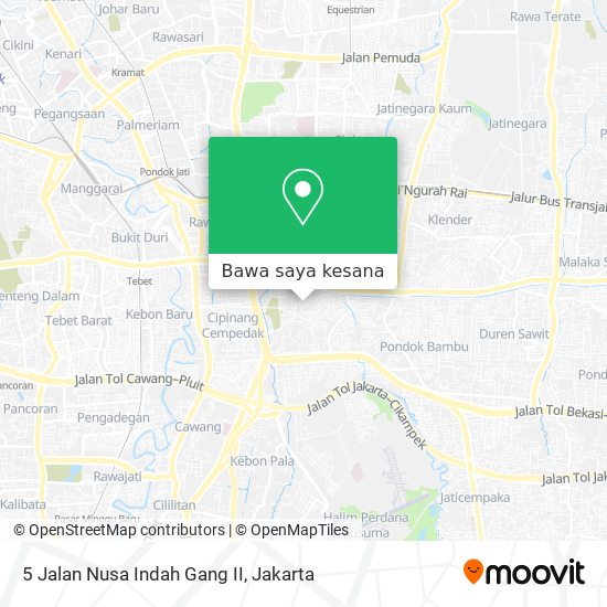 Peta 5 Jalan Nusa Indah Gang II