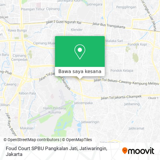 Peta Foud Court SPBU Pangkalan Jati, Jatiwaringin