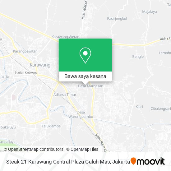 Peta Steak 21 Karawang Central Plaza Galuh Mas