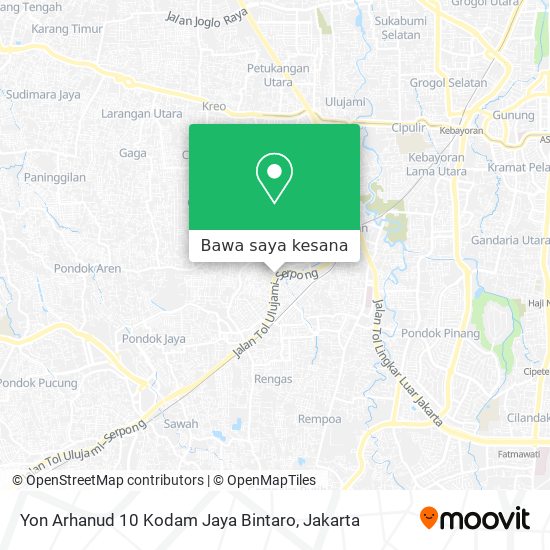 Peta Yon Arhanud 10 Kodam Jaya Bintaro