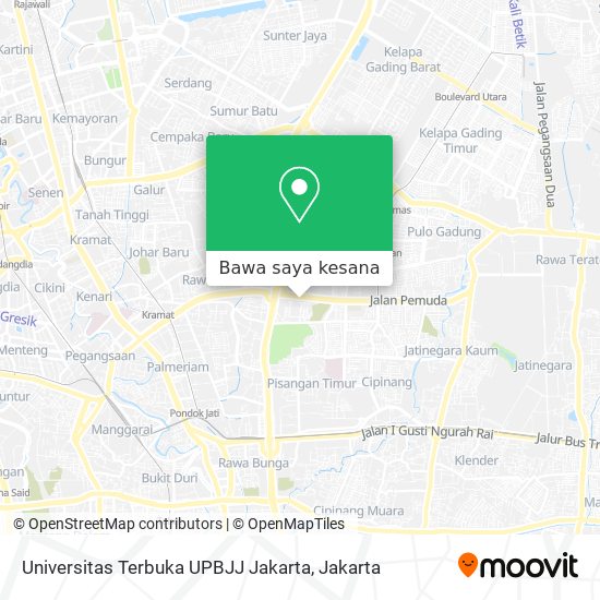 Peta Universitas Terbuka UPBJJ Jakarta