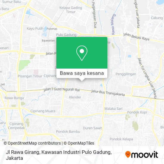 Peta Jl Rawa Girang, Kawasan Industri Pulo Gadung