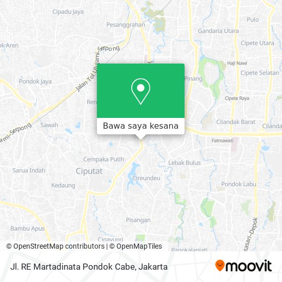 Peta Jl. RE Martadinata Pondok Cabe