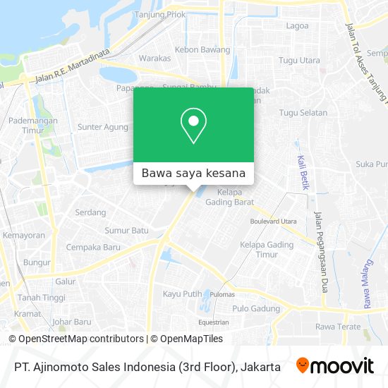 Peta PT. Ajinomoto Sales Indonesia (3rd Floor)